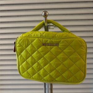 MZ Wallace Zip Round Cosmetic: Acid Yellow